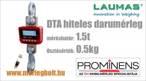 DTA 1.5t/0.5kg hiteles darumérleg Laumas